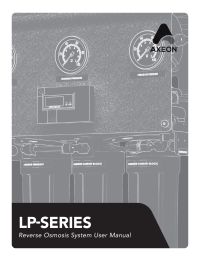 AXEON LP-500 Commercial RO System 500 GPD 10 Filter 60 Hz 1 PH Manual