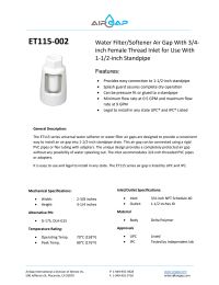 Standpipe Airgap - 1.5