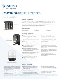 Everpure EV9975-53 EZ-RO System - 200 GPD w/10 Gal Hydropneumatic Tank Manual