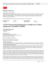 3M Commercial Single Systems Drop-In Style Filter Cartridge CFS420IMF Manual